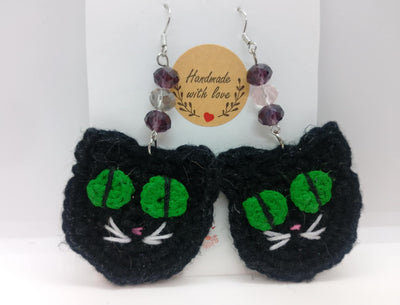 Handmade Crochet Halloween Earrings – Spooky & Fun Accessories