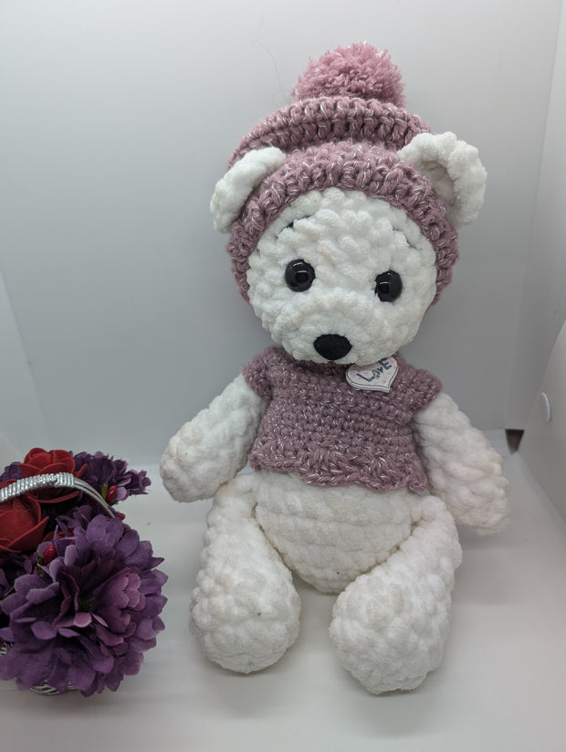 Handmade Crochet Teddy Bear – Soft & Cuddly Amigurumi Plush