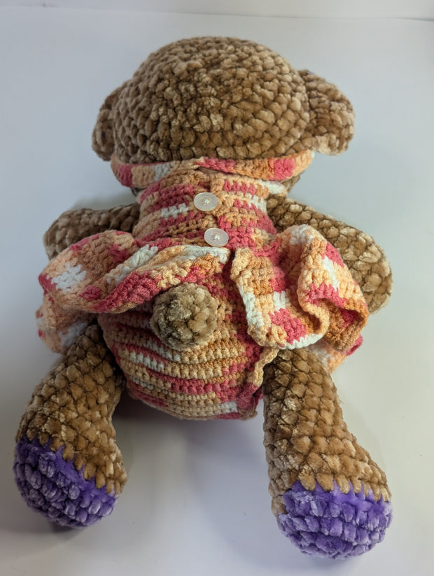 Handmade Crochet Teddy Bear – Soft & Cuddly Amigurumi Plush .Made to Order